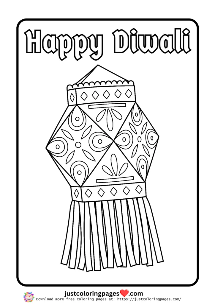 Happy Diwali Coloring Pages for Kids Free Printable PDF 24 happy diwali coloring pages free pdf