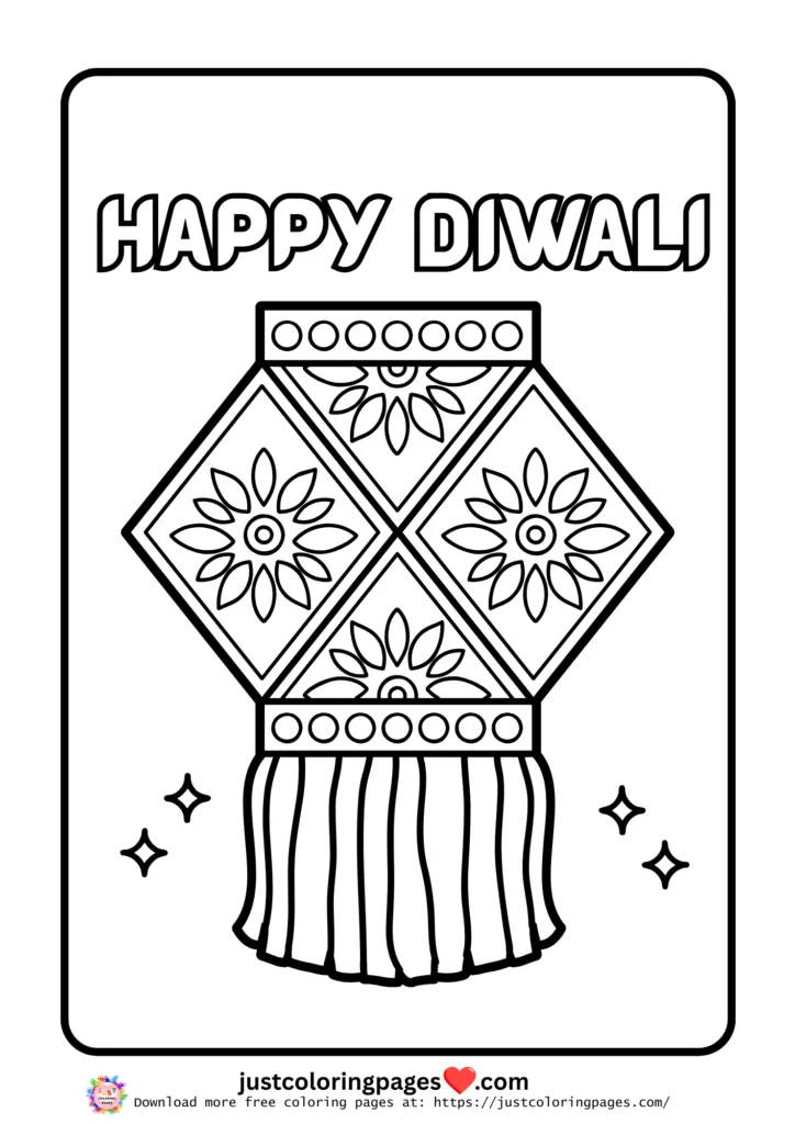 Happy Diwali Coloring Pages for Kids Free Printable PDF 29 happy diwali coloring pages free pdf