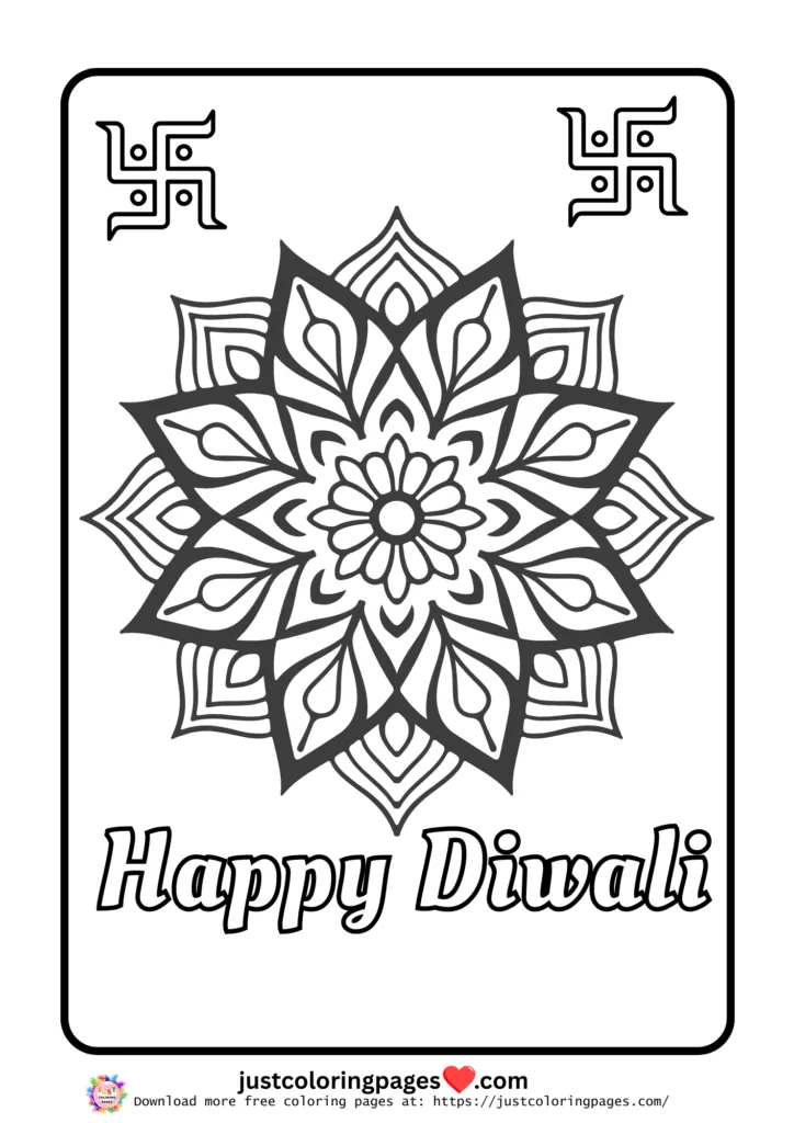 Happy Diwali Coloring Pages for Kids Free Printable PDF 25 happy diwali coloring pages free pdf