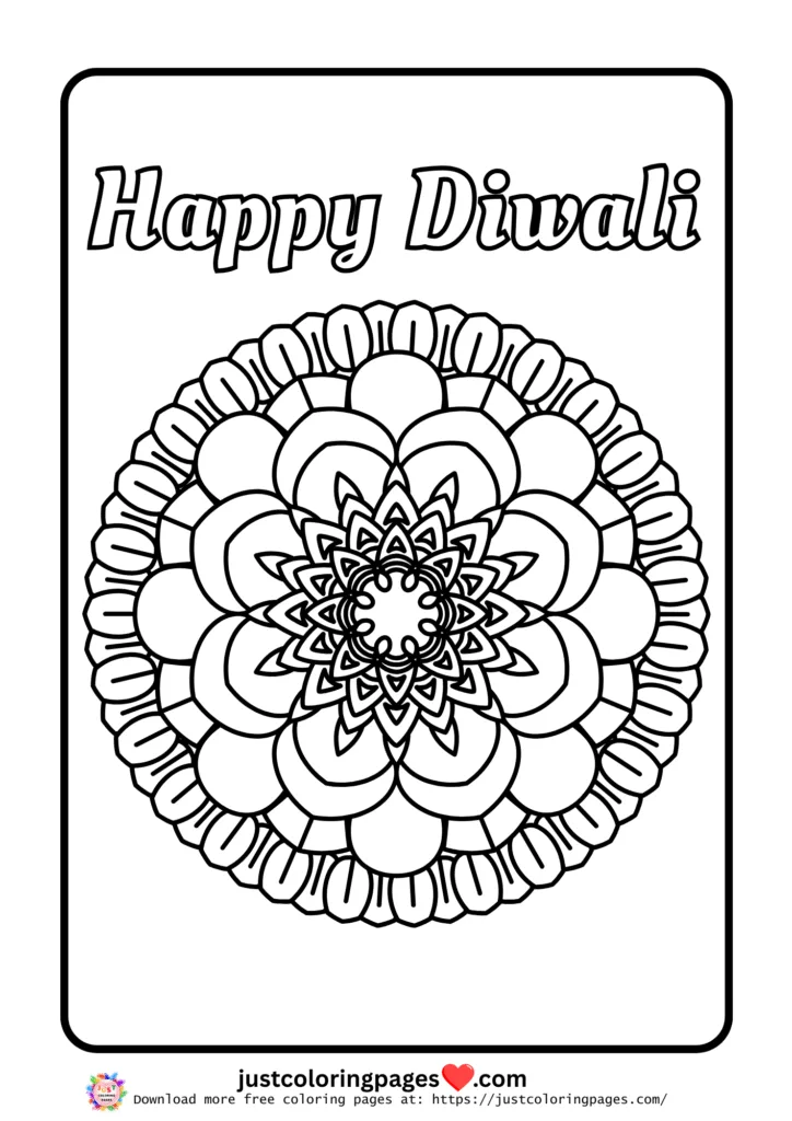 Happy Diwali Coloring Pages for Kids Free Printable PDF 23 happy diwali coloring pages free pdf