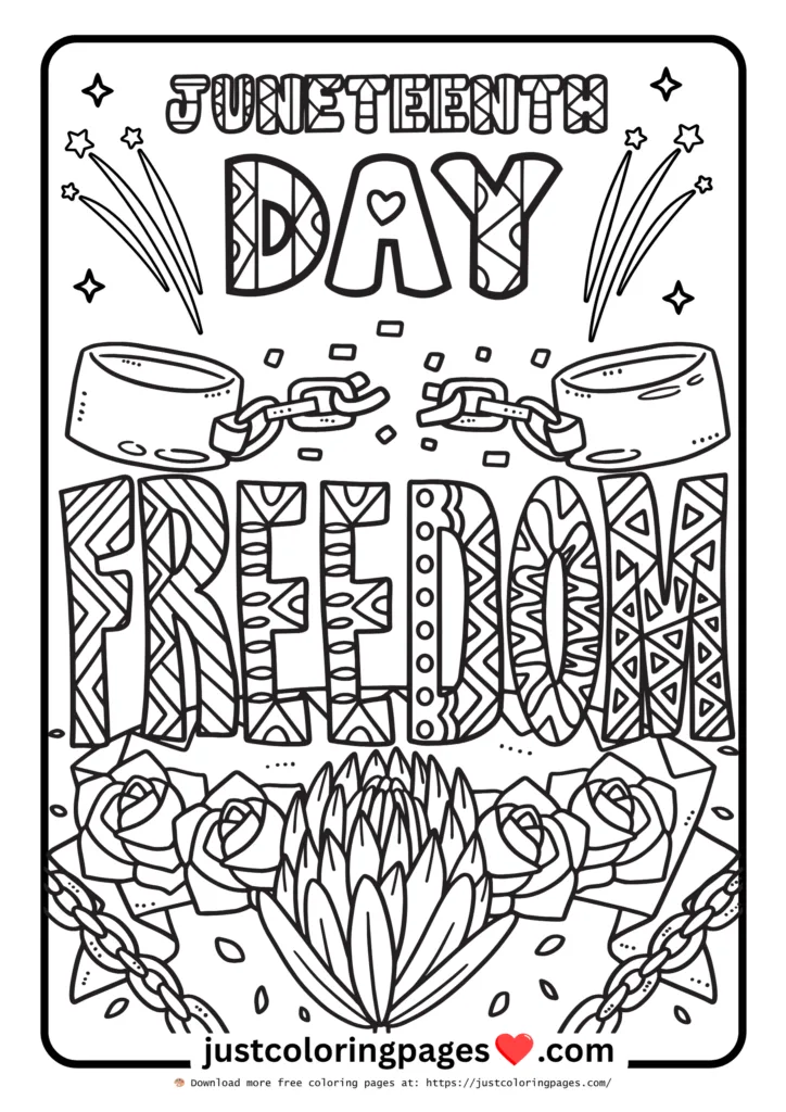 20+ Juneteenth Coloring Pages Easy (Free Printable PDF) 5 free printable Juneteenth for download