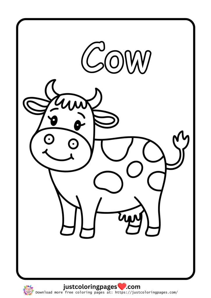 25 + Cute Cow Coloring Pages for Kids (Free Printable PDF) 5 Free Cow Coloring Pages for Kids Printable