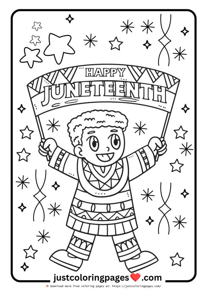 20+ Juneteenth Coloring Pages Easy (Free Printable PDF) 18 Happy Juneteenth Day