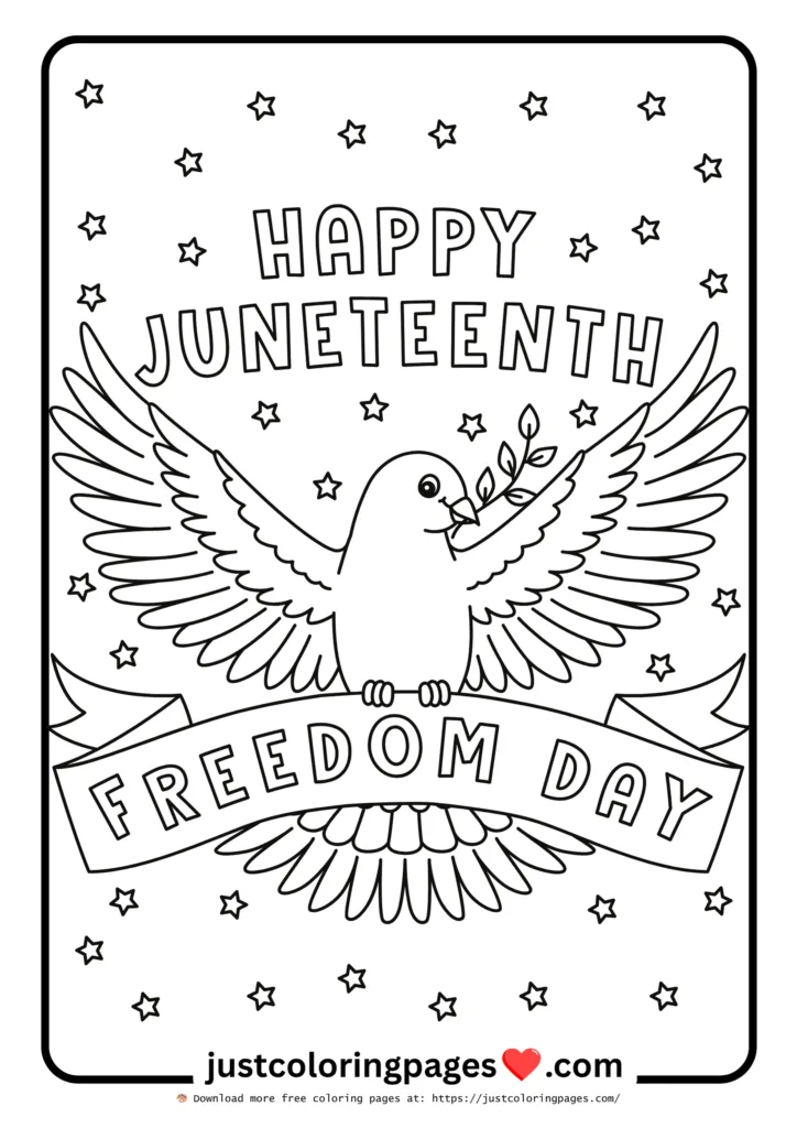 20+ Juneteenth Coloring Pages Easy (Free Printable PDF) 14 Freedom Day Activities for Kids