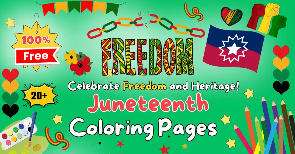 20+ Juneteenth Coloring Pages Easy (Free Printable PDF) 1 juneteenth day coloring pages for kids in PDF format