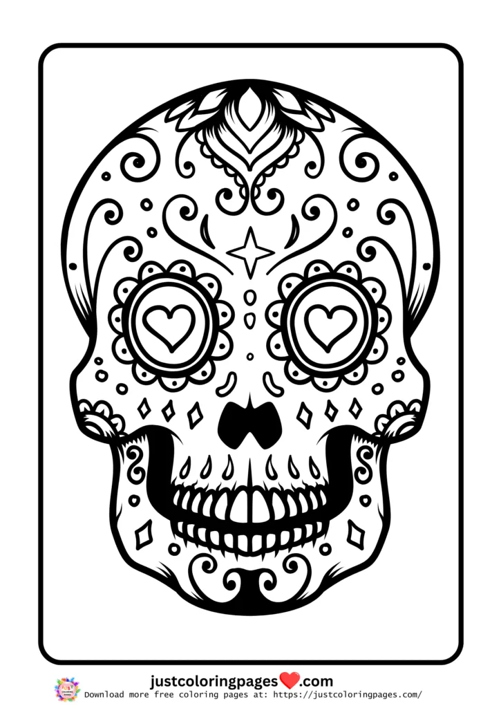 Intricate sugar skull designs