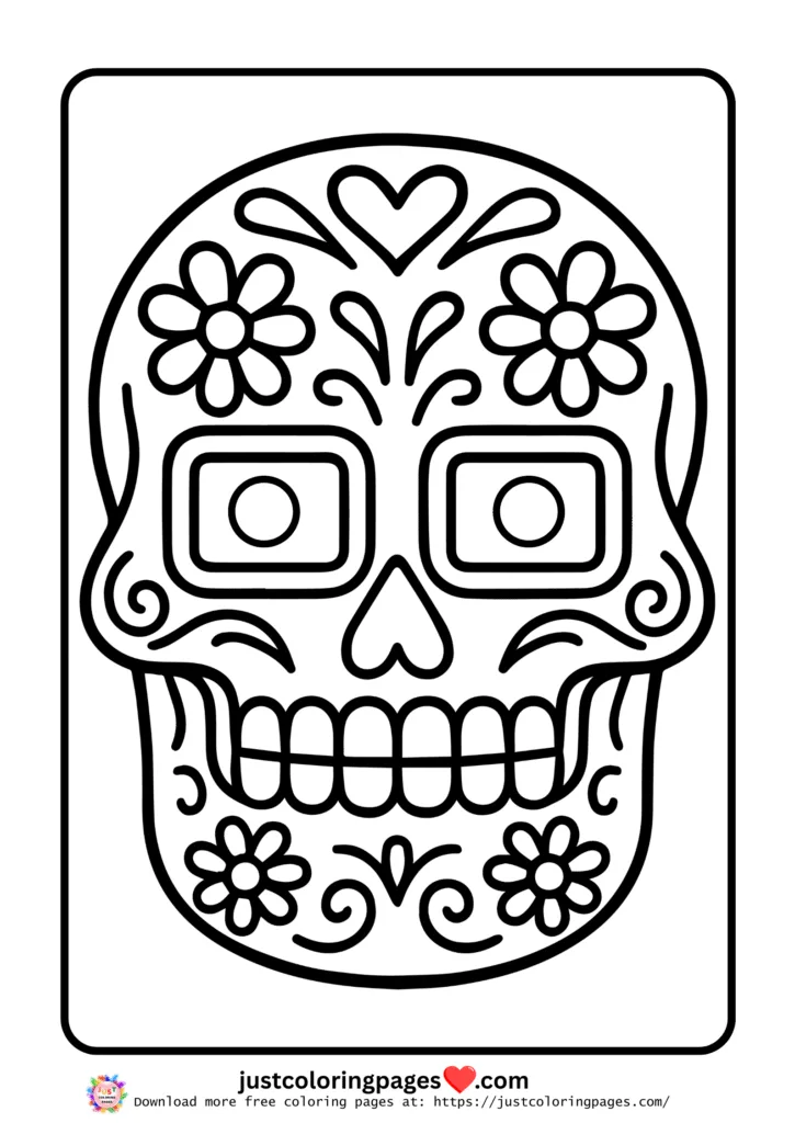 Sugar skull coloring sheet