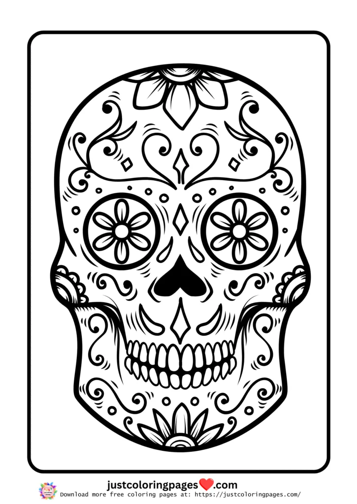 Sugar skull coloring sheets