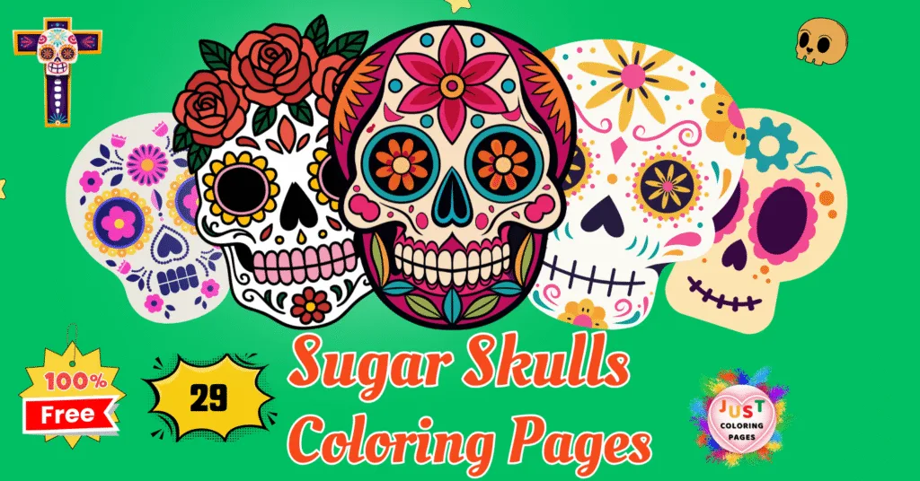 Sugar skulls coloring pages