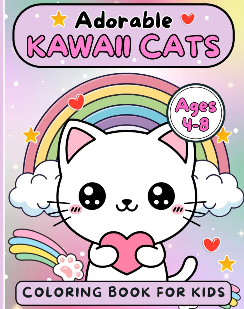 Kawaii Cats Coloring Book for Kids